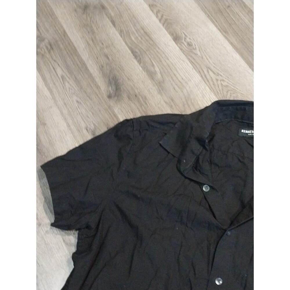Mens XL Kenneth Cole Black Button Up Tshirt - Picture 2 of 10